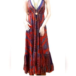 Karma Highway Beautiful Silky BoHo Maxi Dress OS NWT